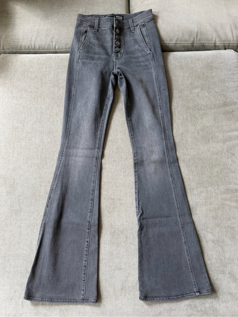 Veronica Beard Gray Flare Jeans
